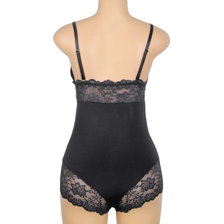 BODY IN PIZZO FLOREALE, CINGHIE REGOLABILI, MASSIMO COMFORT (L/XL)