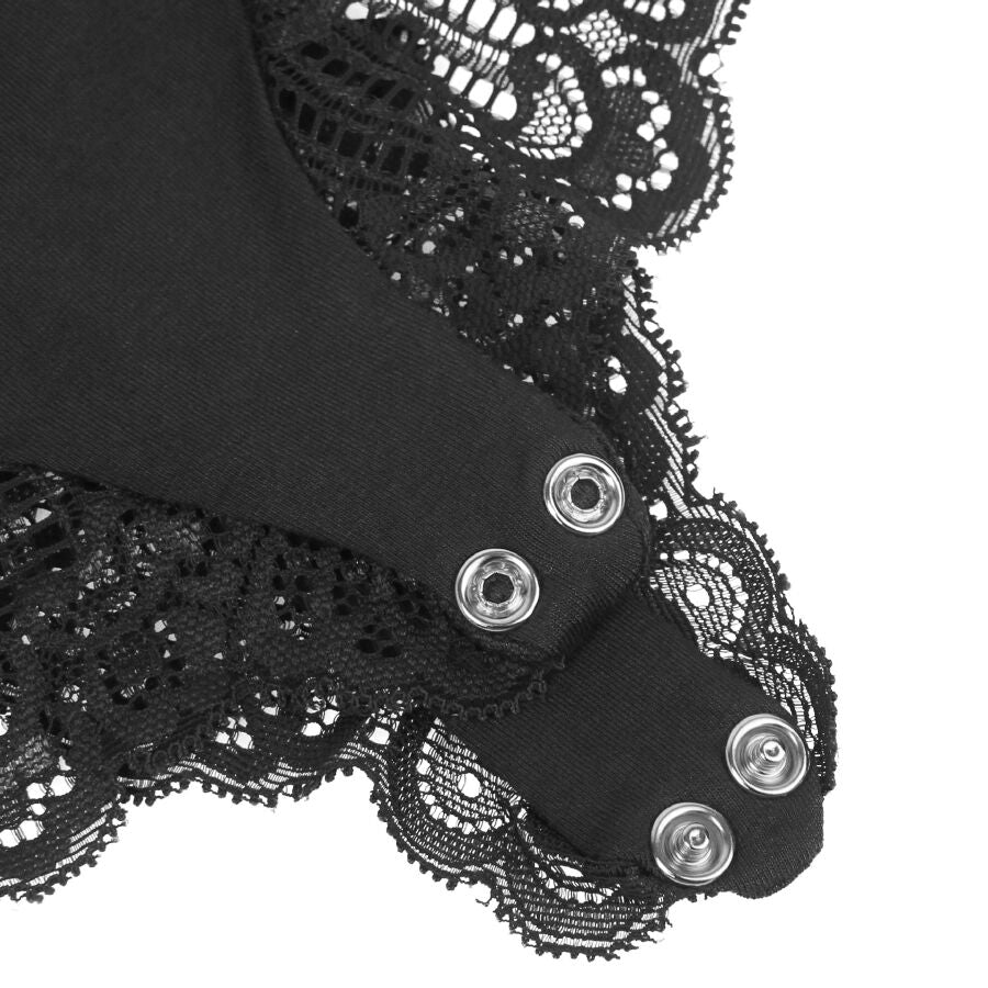 BODY IN PIZZO FLOREALE, CINGHIE REGOLABILI, MASSIMO COMFORT (L/XL)