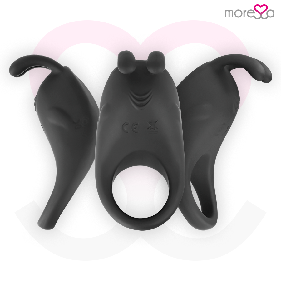 MORESSA - BRAD ANELLO CON STIMOLATORE CLITORIDE IN SILICONE NERO