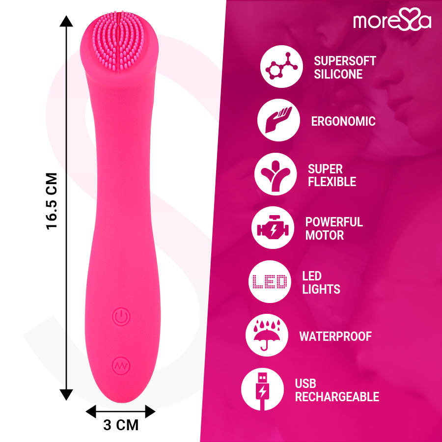 MORESSA - CELSO MASSAGGIATORE  SILICONE RICARICABILE ROSA