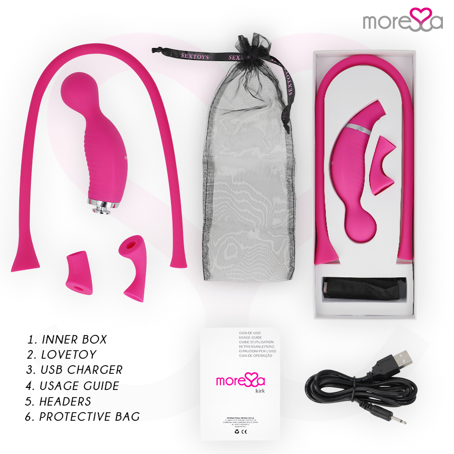 MORESSA - KIRK VIBRATORE IN SILICONE RICARICABILE ROSA