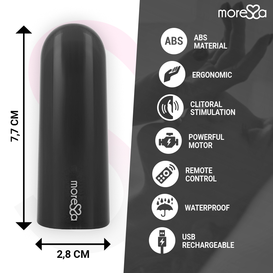MORESSA - NIX BULLET VIBRANTE CON TELECOMANDO NERO