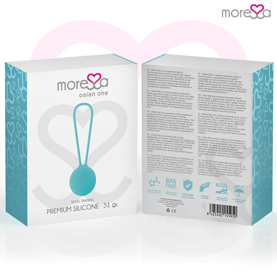 MORESSA - OSIAN ONE PREMIUM PALLINA CINESE IN SILICONE TURCHESE