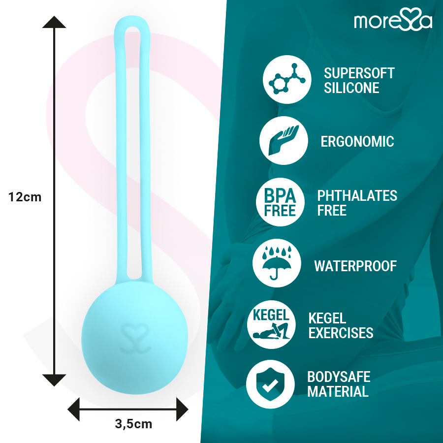 MORESSA - OSIAN ONE PREMIUM PALLINA CINESE IN SILICONE TURCHESE