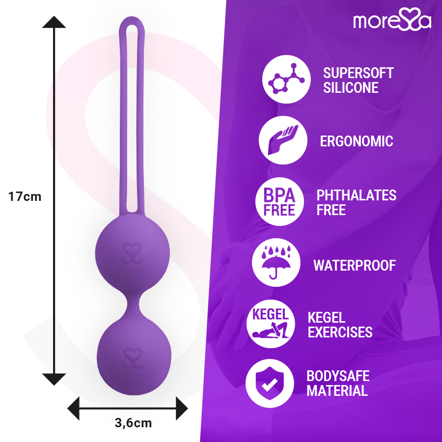MORESSA - OSIAN THREE PREMIUM PALLINE VAGINALI IN SILICONE VIOLA