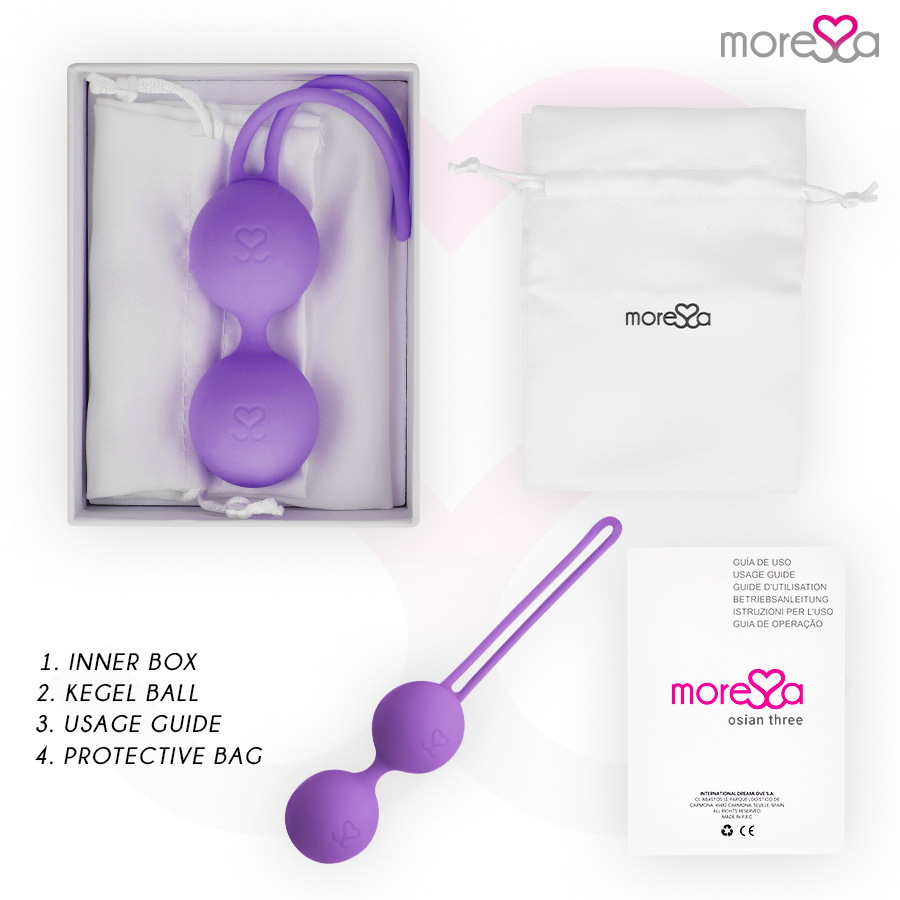 MORESSA - OSIAN THREE PREMIUM PALLINE VAGINALI IN SILICONE VIOLA