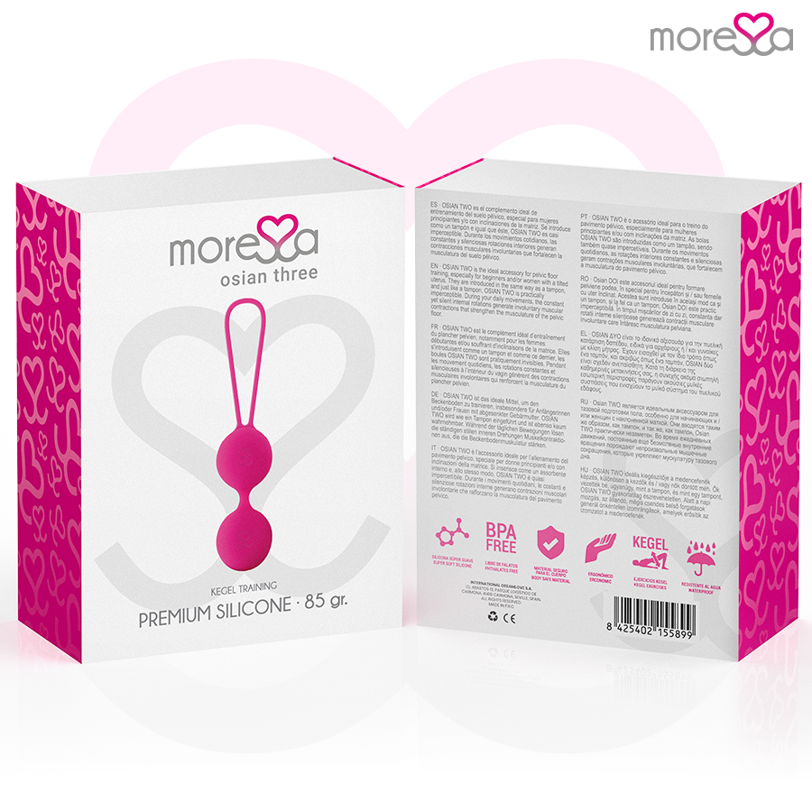 MORESSA - OSIAN THREE PREMIUM PALLINE VAGINALI IN SILICONE ROSA