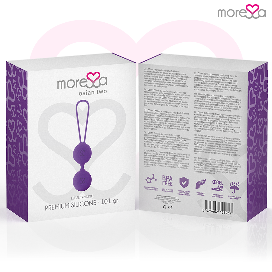 MORESSA - OSIAN TWO PREMIUM PALLINE VAGINALI IN SILICONE VIOLA