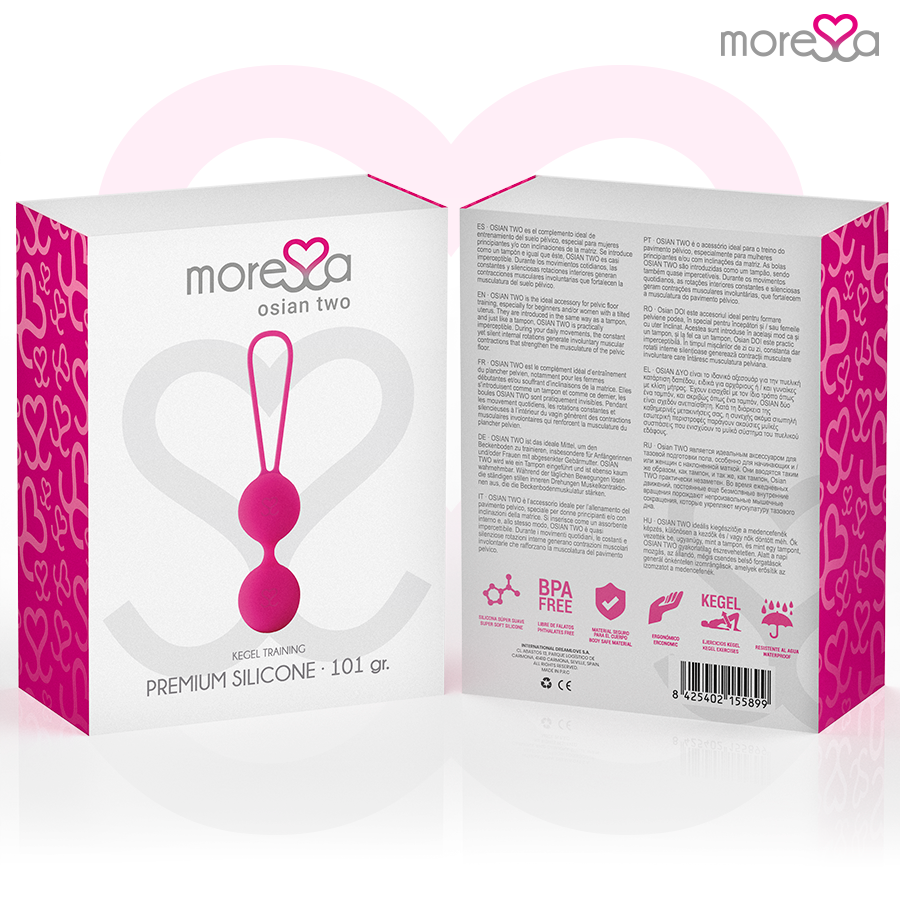 MORESSA - OSIAN TWO PREMIUM PALLINE VAGINALI IN SILICONE ROSA