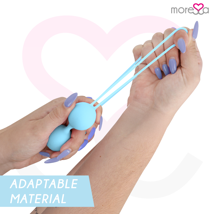 MORESSA - OSIAN TWO PREMIUM PALLINE VAGINALI IN SILICONE TURCHESE