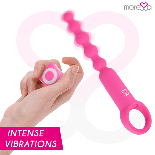 MORESSA - RONIE VIBRATORE ANALE E VAGINALE CON TELECOMANDO ROSA