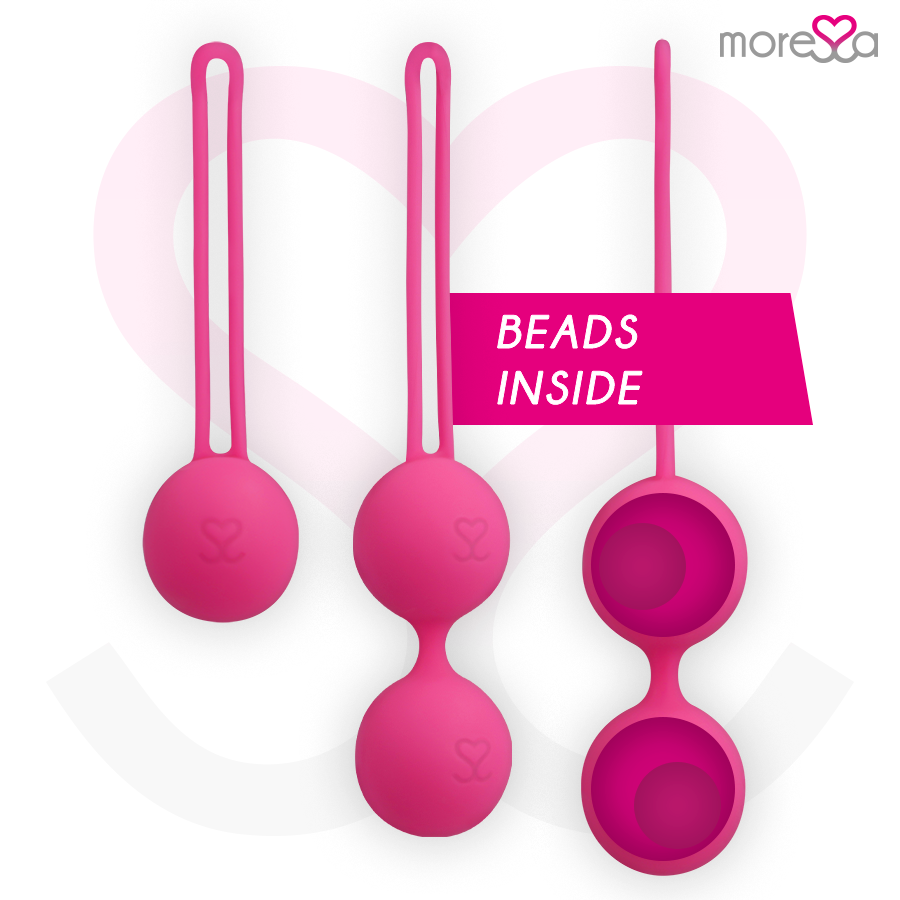 MORESSA - OSIAN SET PREMIUM  PALLINE VAGINALI IN SILICONE ROSA