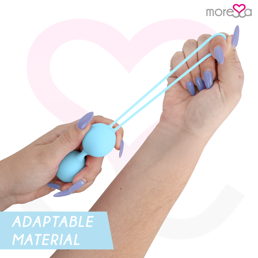 MORESSA - OSIAN SET PREMIUM  PALLINE VAGINALI IN SILICONE TURCHESE