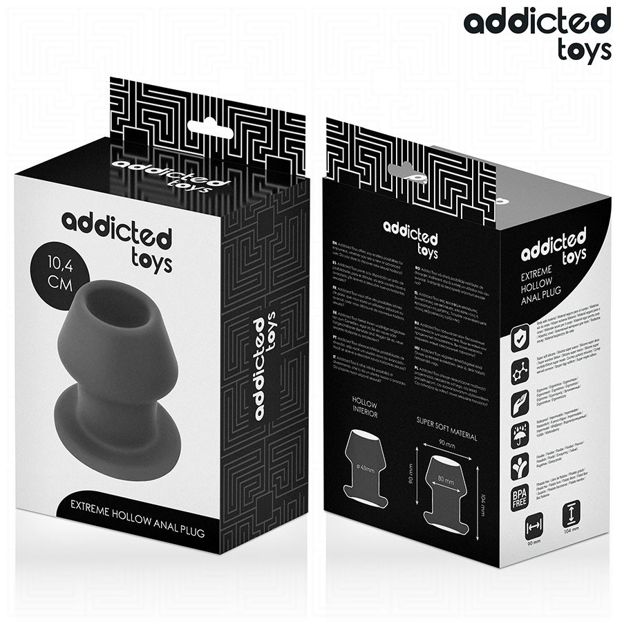 PLUG ANALE CAVO 10 CM, STRUTTURA HOLLOW, SILICONE MEDICALE