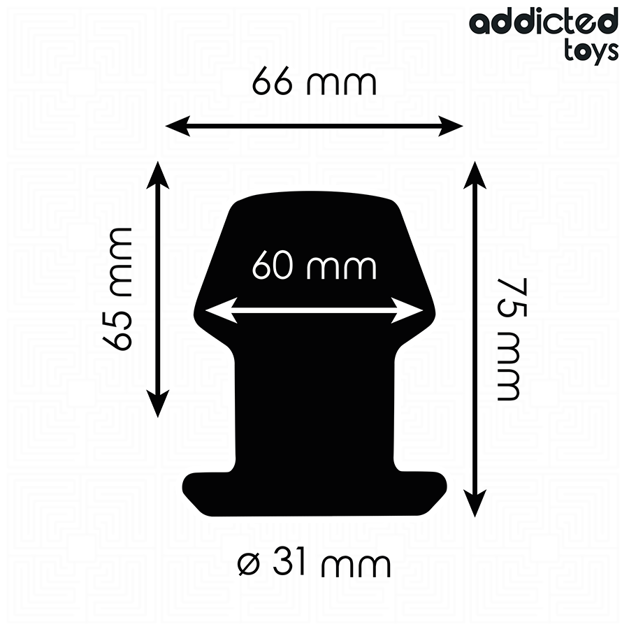 PLUG ANALE CAVO 7,5 CM, SILICONE MEDICO MORBIDO, BASE ERGONOMICA