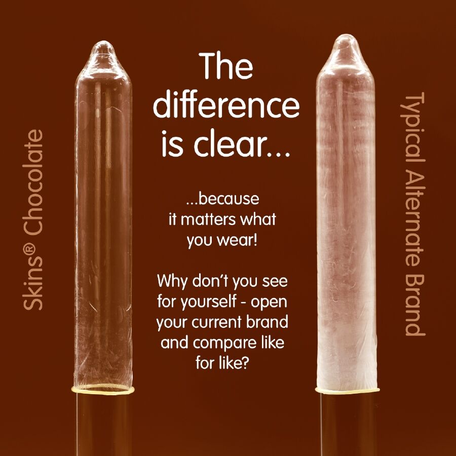 SKINS - PRESERVATIVI AROMATIZZATI AL GUSTO CIOCCOLATO 4 PZ