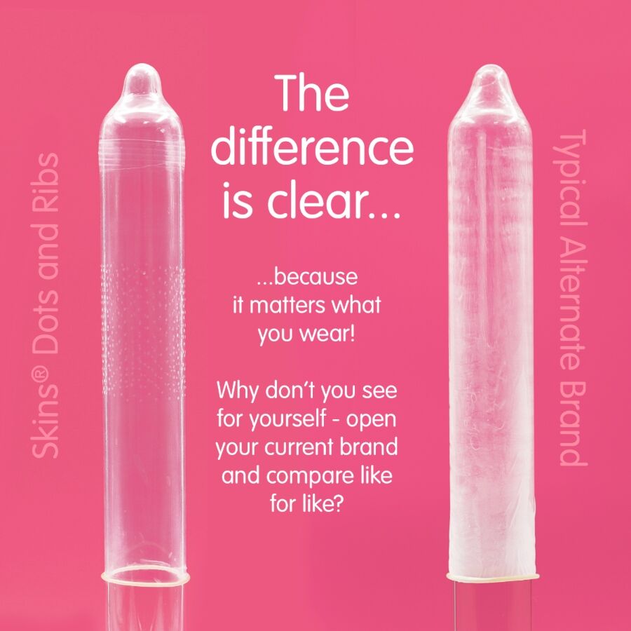 SKINS - DOTS & RIBS PRESERVATI PUNTI E NERVATURE 4 PZ