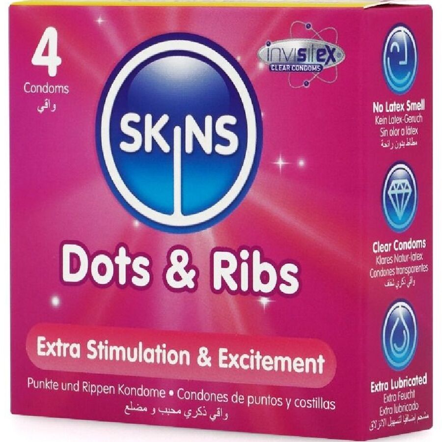 SKINS - DOTS & RIBS PRESERVATI PUNTI E NERVATURE 4 PZ