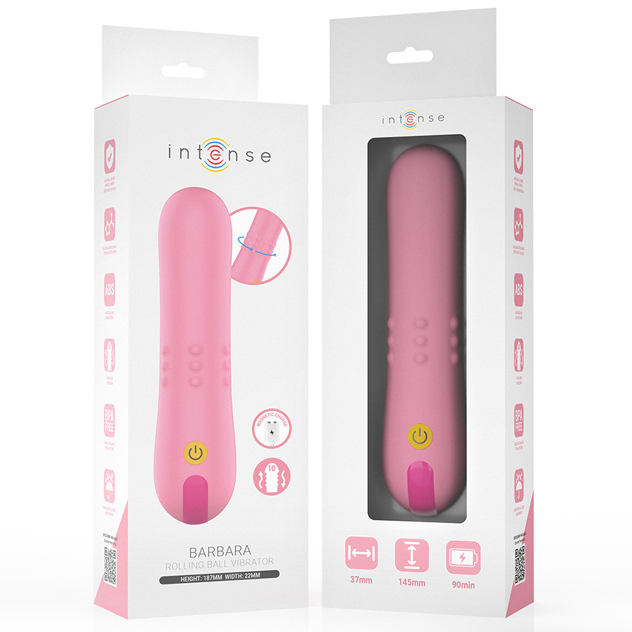VIBRATORE ROLLING BALL, DOPPIA STIMOLAZIONE ROTANTE E VIBRAZIONE, SILICONE MEDICALE, RICARICA USB