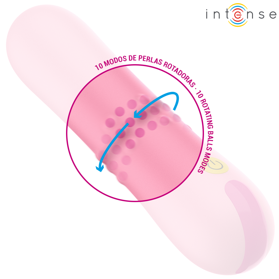 VIBRATORE ROLLING BALL, DOPPIA STIMOLAZIONE ROTANTE E VIBRAZIONE, SILICONE MEDICALE, RICARICA USB