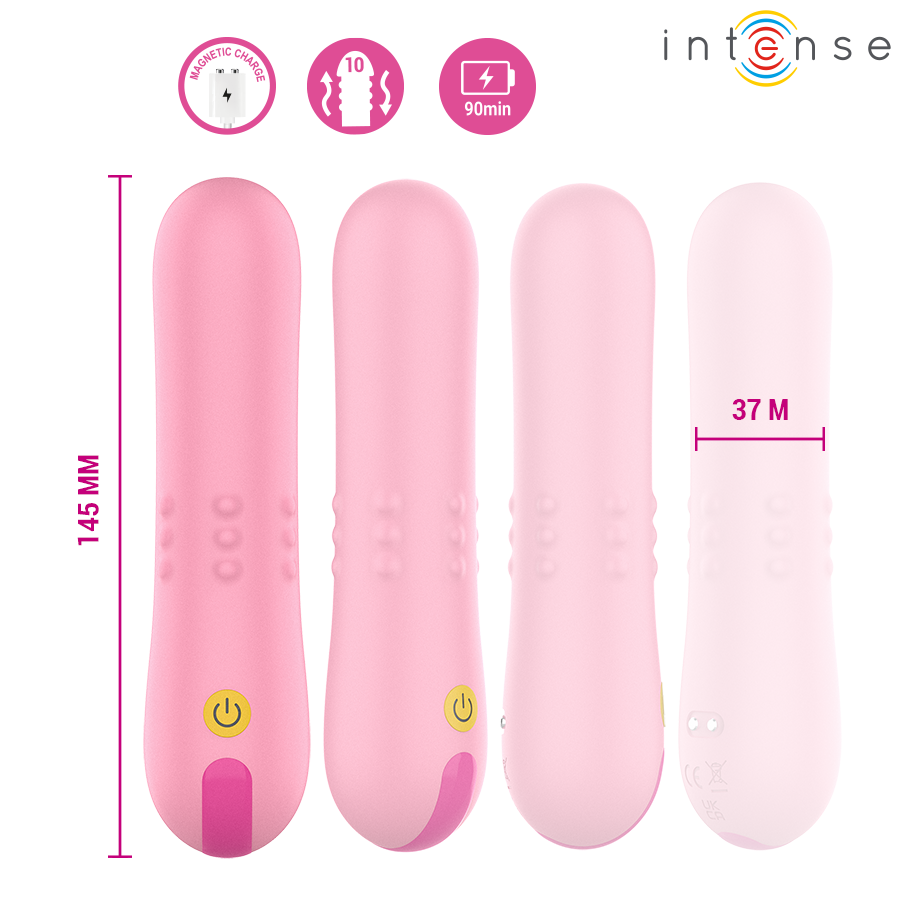 VIBRATORE ROLLING BALL, DOPPIA STIMOLAZIONE ROTANTE E VIBRAZIONE, SILICONE MEDICALE, RICARICA USB