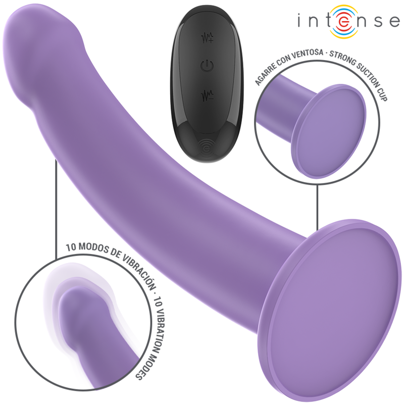 INTENSE - EDDIE VIBRATORE 10 FUNZIONI TELECOMANDO 17,5 CM VIOLA
