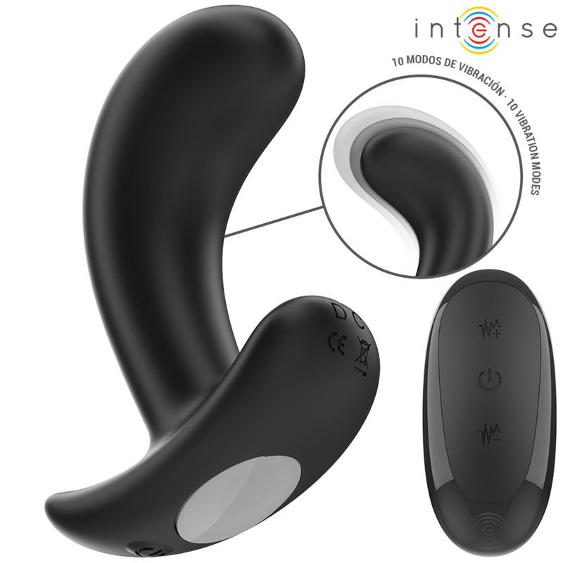 INTENSE - CHANDLER PLUG ANALE 10 VIBRAZIONI CON TELECOMANDO NERO