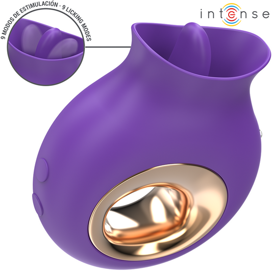 INTENSE - TULI STIMOLATORE CLITORIDEO 9 VIBRAZIONI E 9 OSCILLAZIONI VIOLA