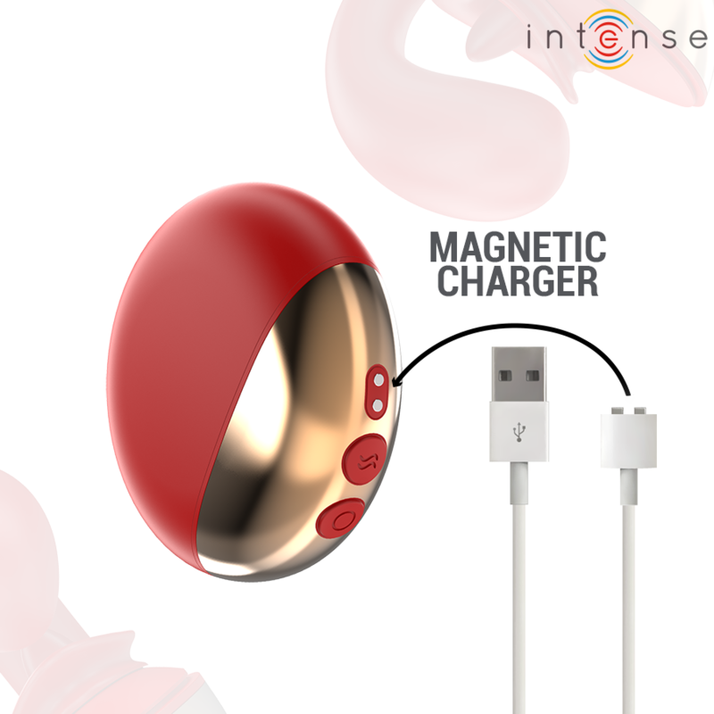INTENSE - MARIAH VIBRATORE E STIMOLATORE AD U 10 VIBRAZIONI ROSSO