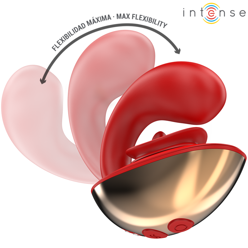 INTENSE - MARIAH VIBRATORE E STIMOLATORE AD U 10 VIBRAZIONI ROSSO