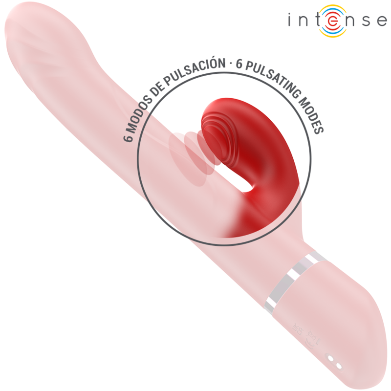 INTENSE - LELE VIBRATORE MULTIFUNZIONE ROTANTE OSCILLANTE E STIMOLANTE ROSSO