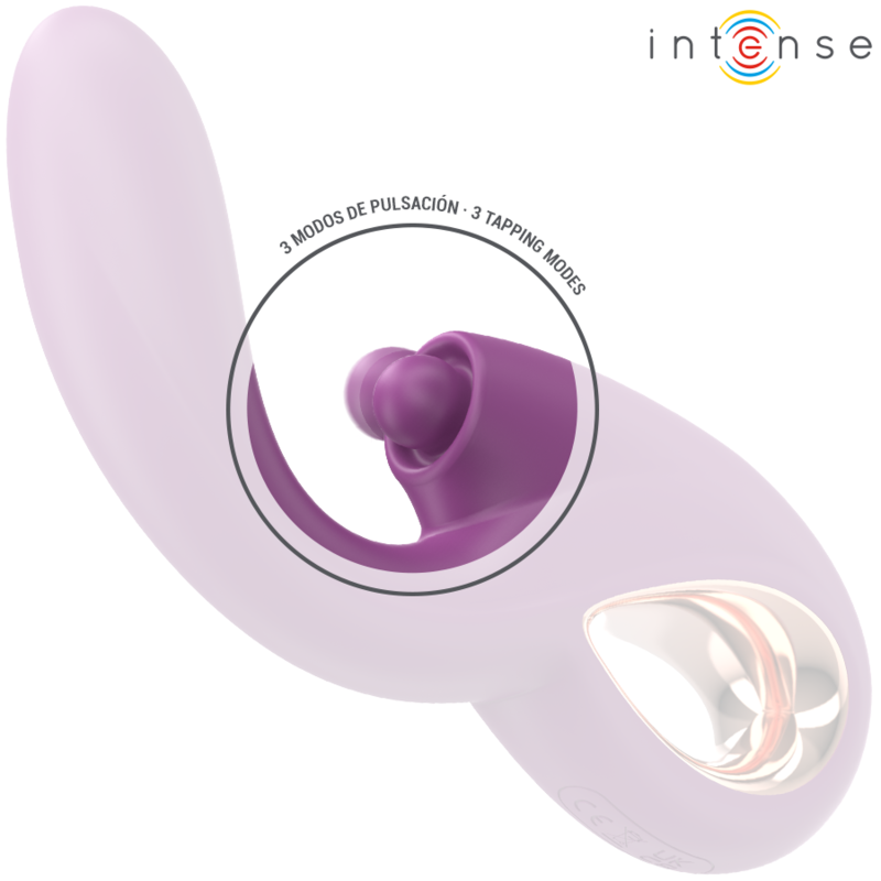 INTENSE - LALI  VIBRATORE MULTIFUNZIONE PUNTO G CON PULSAZIONE, MOVIMENTO DI SPINTA SU E GIU'  VIOLA