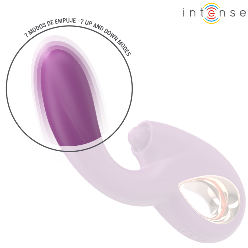INTENSE - LALI  VIBRATORE MULTIFUNZIONE PUNTO G CON PULSAZIONE, MOVIMENTO DI SPINTA SU E GIU'  VIOLA