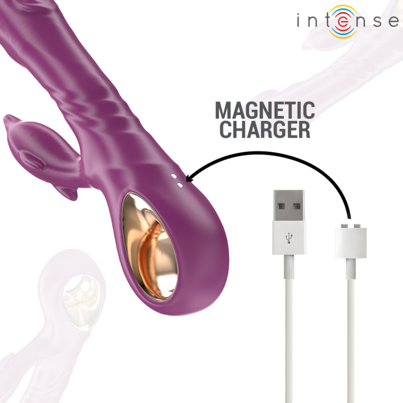 INTENSE - HALLE VIBRATORE MULTIFUNZIONE CON LINGUA STIMOLANTE VIOLA