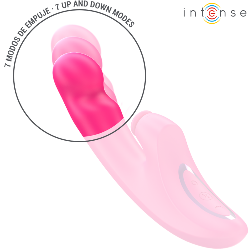 INTENSE - EMI VIBRATORE MULTIFUNZIONE 3 IN 1 10 VIBRAZIONI  13,5 CM  ROSA
