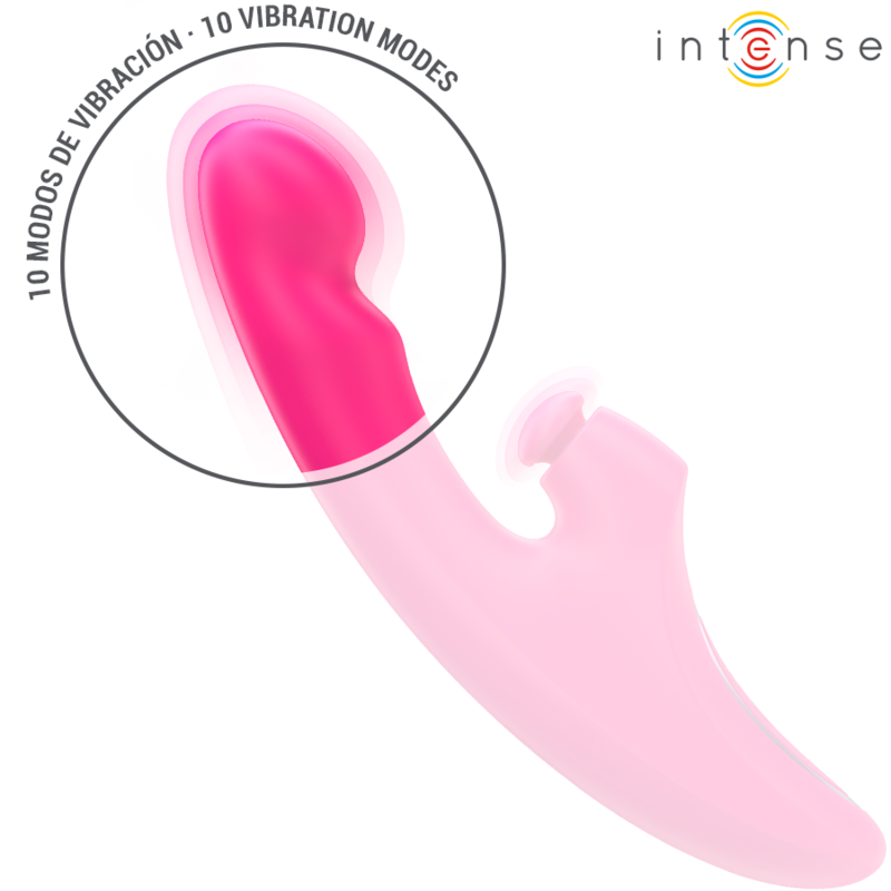 INTENSE - EMI VIBRATORE MULTIFUNZIONE 3 IN 1 10 VIBRAZIONI  13,5 CM  ROSA
