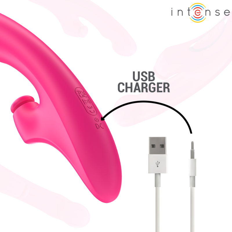 INTENSE - EMI VIBRATORE MULTIFUNZIONE 3 IN 1 10 VIBRAZIONI  13,5 CM  ROSA