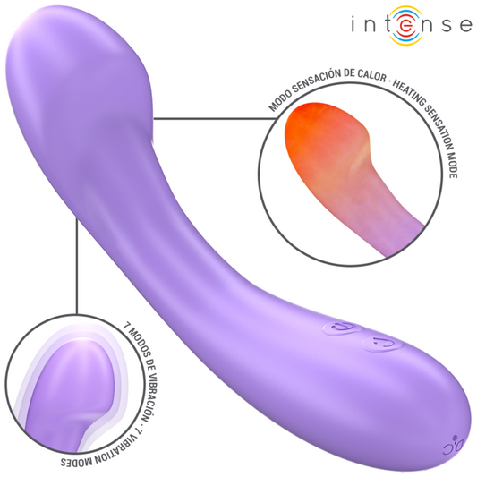INTENSE - BECKY VIBRATORE RISCALDANTE  7 VIBRAZIONI 19 CM VIOLA