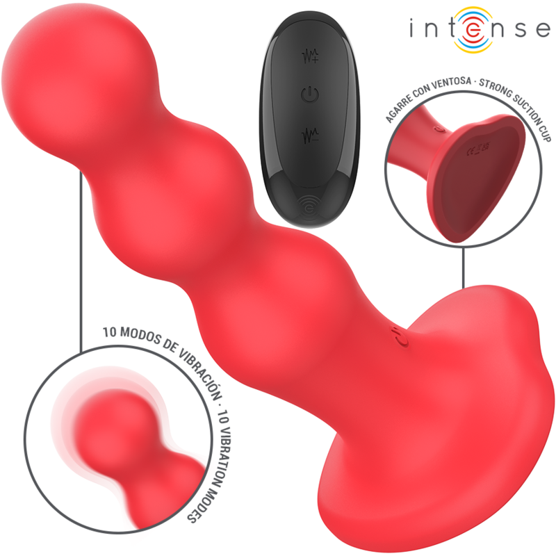 INTENSE - CODY VIBRATORE CON VENTOSA E TELECOMANDO ROSSO