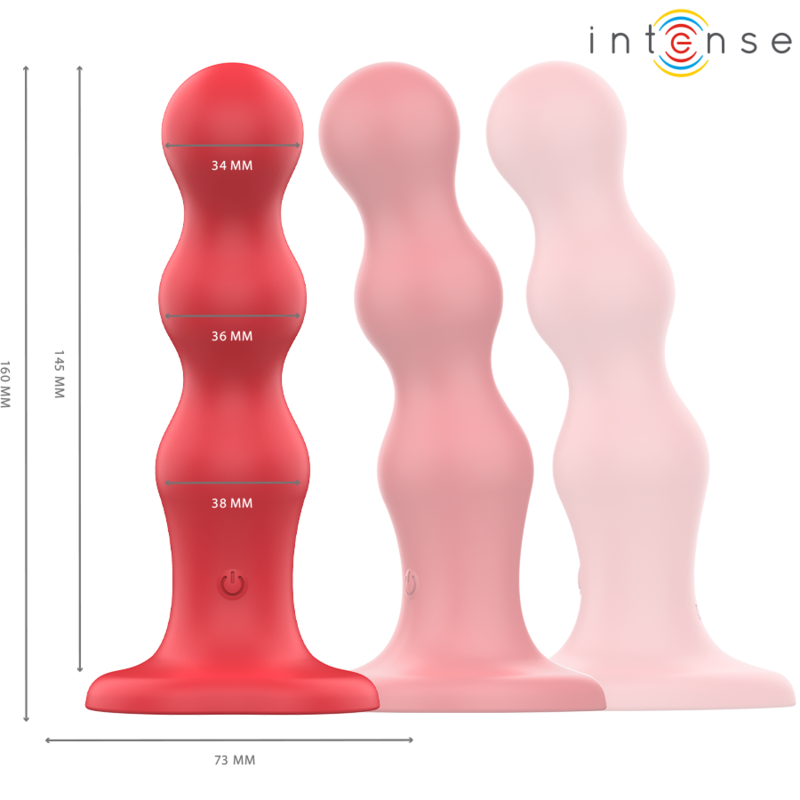 INTENSE - CODY VIBRATORE CON VENTOSA E TELECOMANDO ROSSO