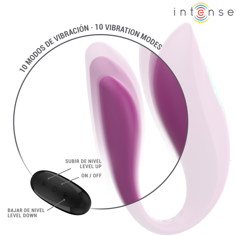 INTENSE - ANNIE VIBRATORE E STIMOLATORE AD U CON TELECOMANDO VIOLA