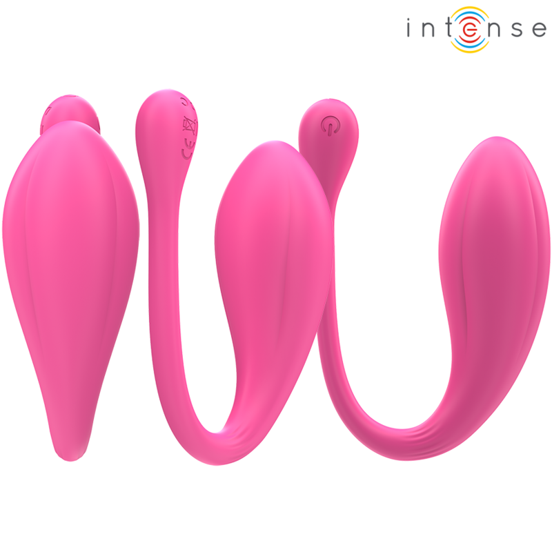 INTENSE - JANICE VIBRATORE AD U DOPPIA STIMOLAZIONE 10 VIBRAZIONI  TELECOMANDO ROSA