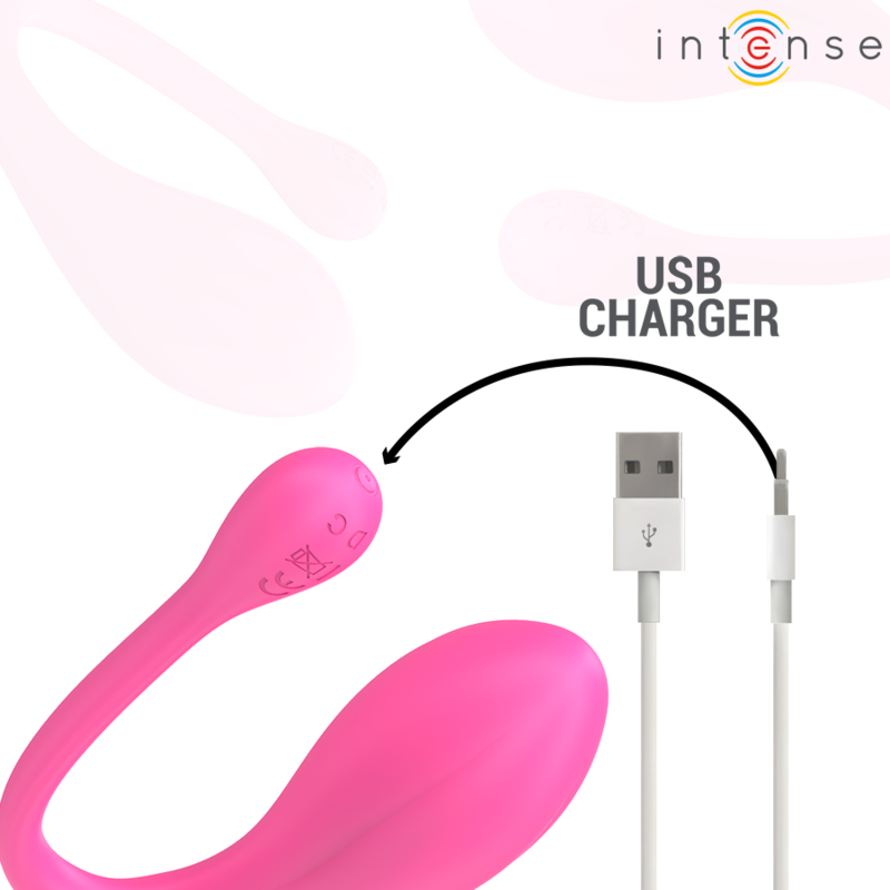 INTENSE - JANICE VIBRATORE AD U DOPPIA STIMOLAZIONE 10 VIBRAZIONI  TELECOMANDO ROSA