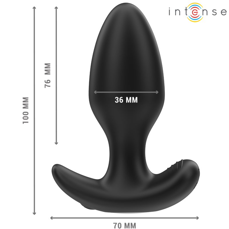 INTENSE - JOEY ANAL PLUG 10 VIBRAZIONI CON TELECOMANDO NERO