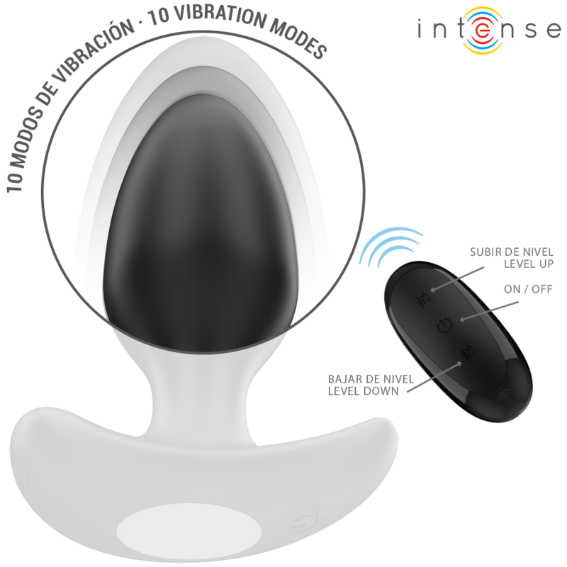 INTENSE - JOEY ANAL PLUG 10 VIBRAZIONI CON TELECOMANDO NERO