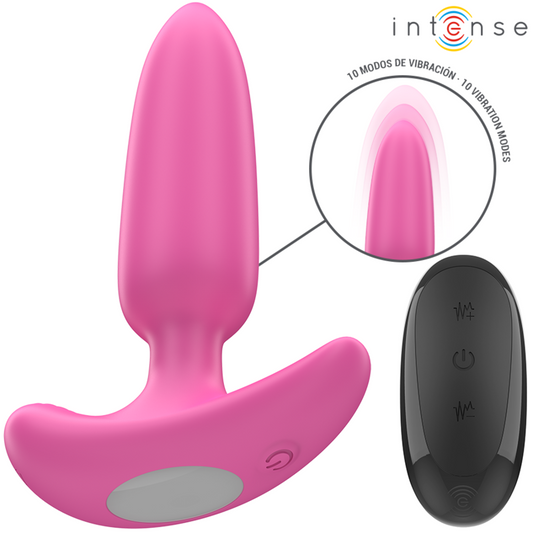 INTENSE - ROSS ANAL PLUG 10 VIBRAZIONI  CON TELECOMANDO ROSA