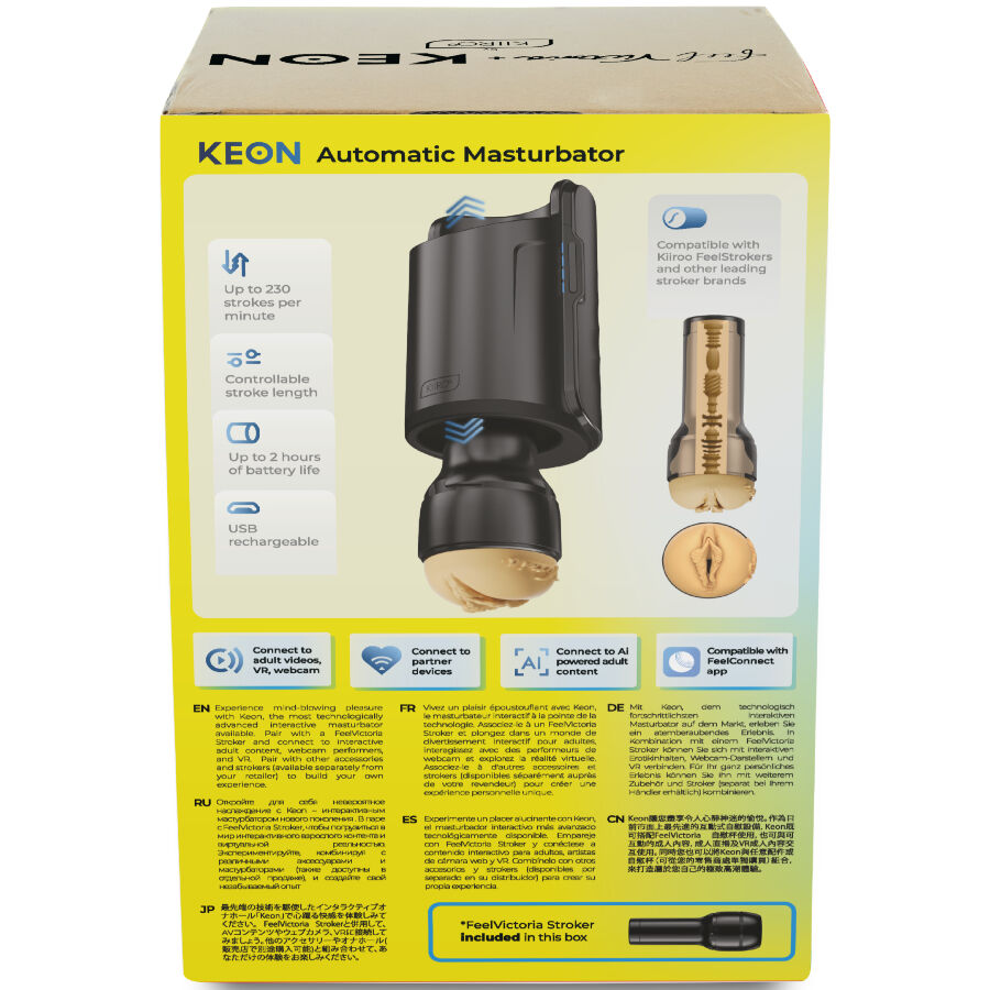 KIIROO - KEON WIFI COMBO MASTURBATORE AUTOMATICO VICTORIA JUNE + FEEL STROKER