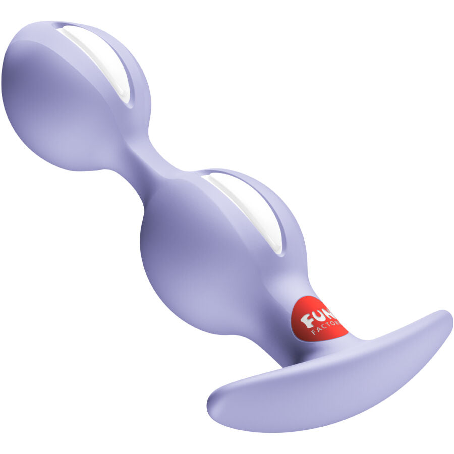 PLUG ANALE, STIMOLAZIONE INTENSIVA CON DUE SFERE, SILICONE IMPERMEABILE IPX7