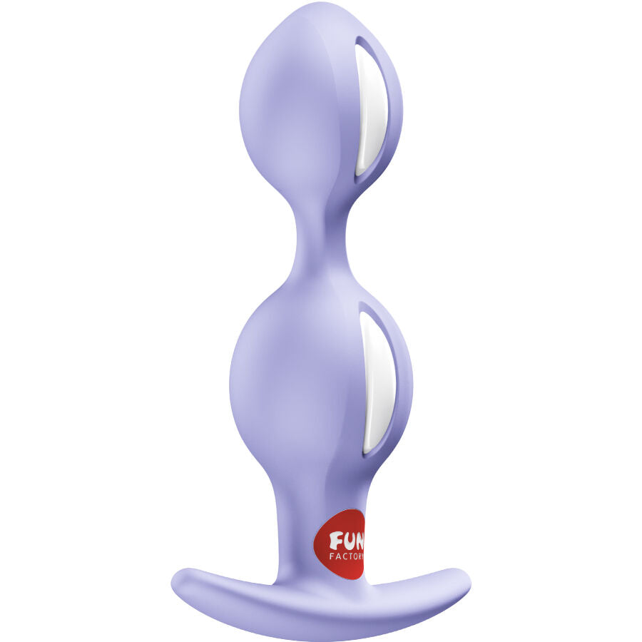 PLUG ANALE, STIMOLAZIONE INTENSIVA CON DUE SFERE, SILICONE IMPERMEABILE IPX7