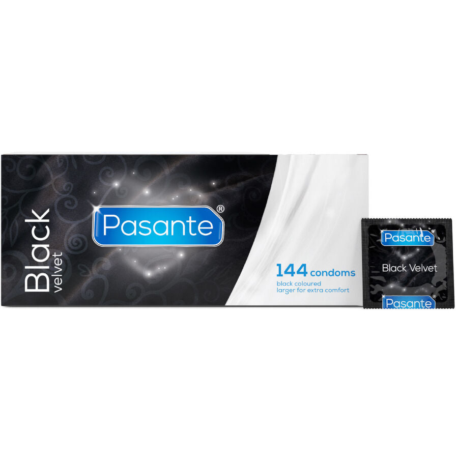 PASANTE - PRESERVATIVI IN VELLUTO NERO SCATOLA DA 144 PZ
